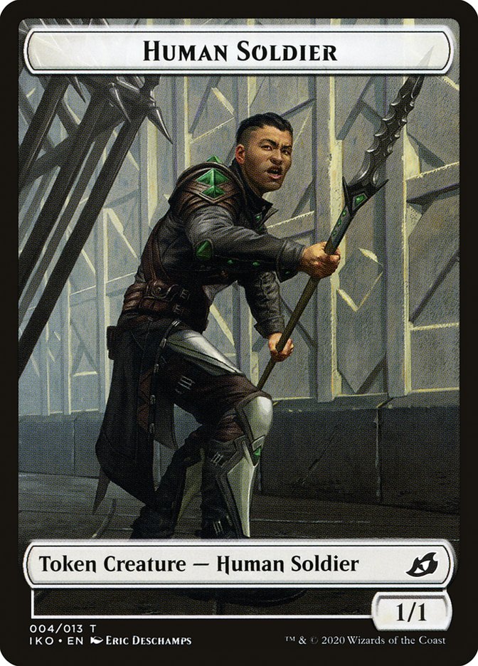 Beast // Human Soldier (004) Double-Sided Token [Ikoria: Lair of Behemoths Tokens] | Good Games Morley