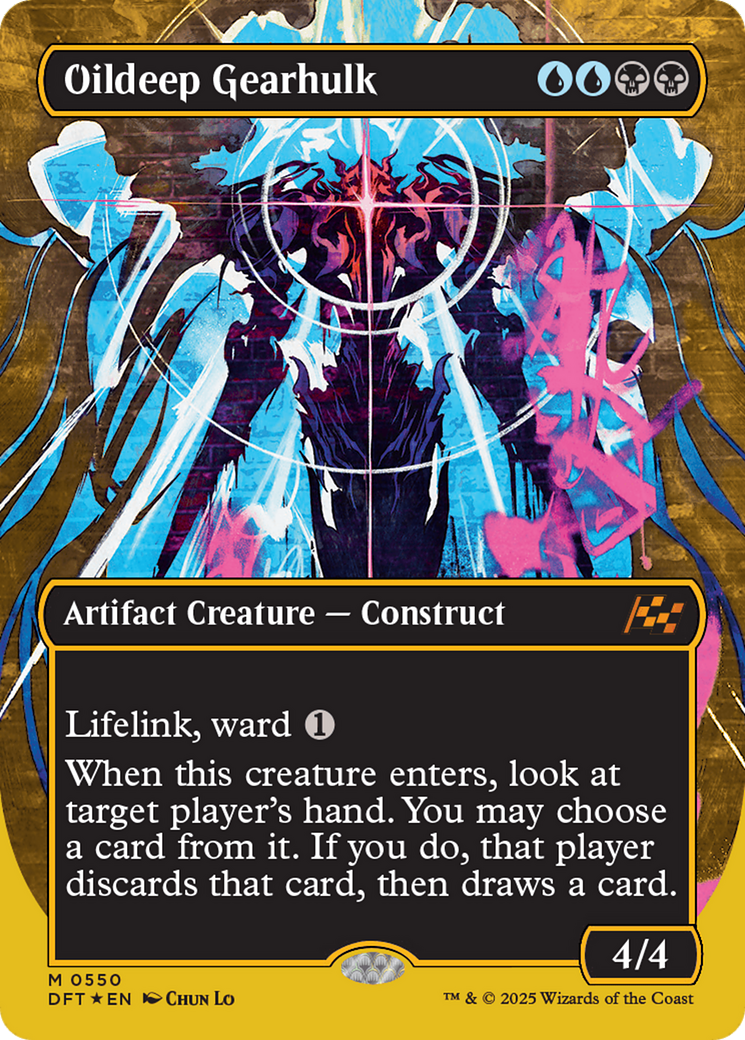Oildeep Gearhulk (Borderless) (First-Place Foil) [Aetherdrift] | Good Games Morley