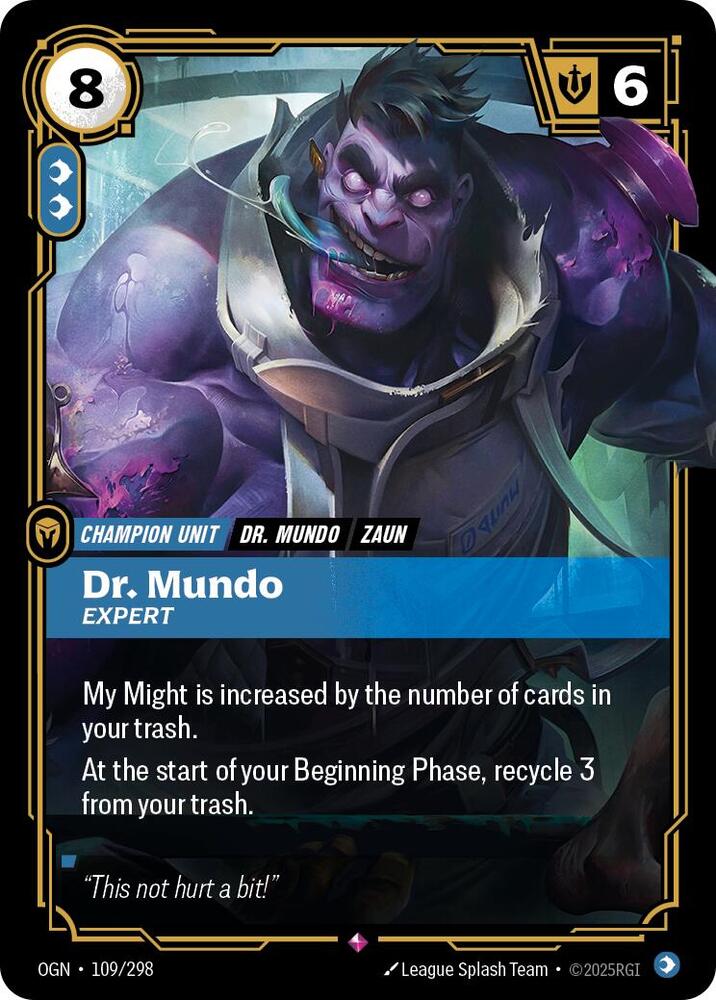 Dr Mundo - Expert 109/298 (Origins)  - Foil | Good Games Morley