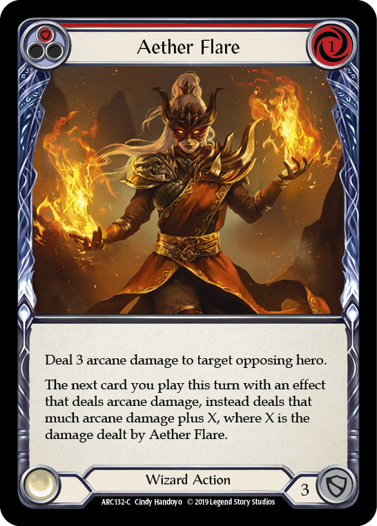 Aether Flare (Red) [ARC132-C] (Arcane Rising)  1st Edition Rainbow Foil | Good Games Morley