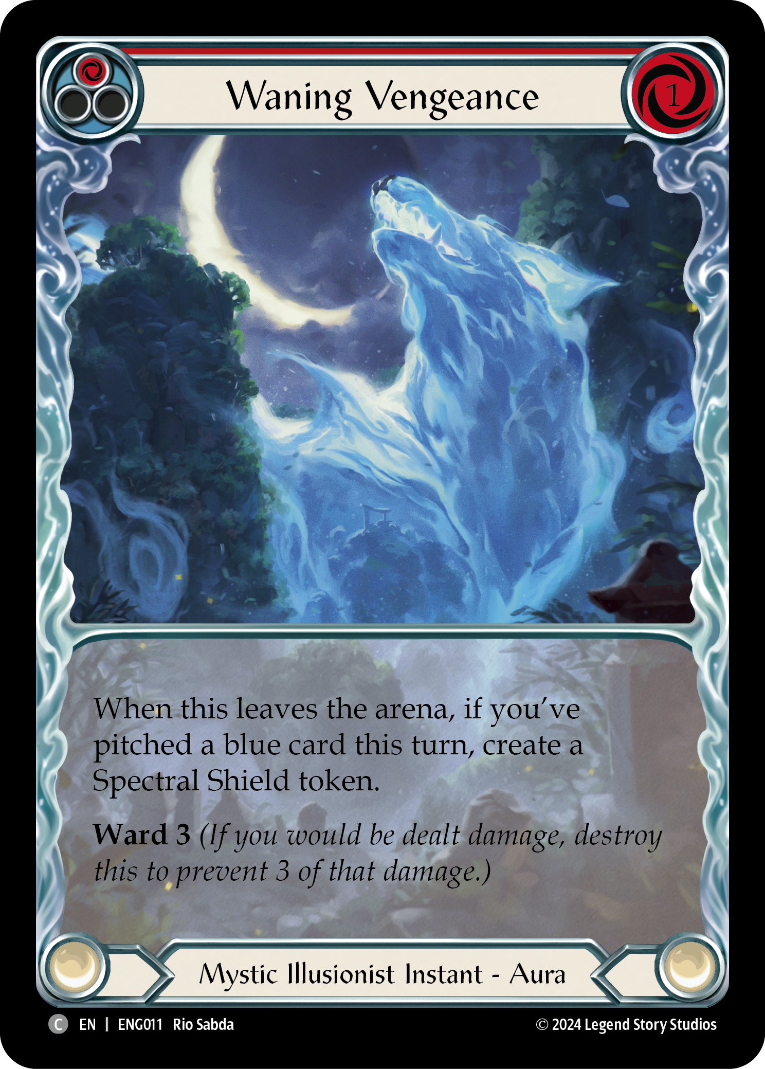 Waning Vengeance (Red) [ENG011] (Part the Mistveil Enigma Blitz Deck) | Good Games Morley