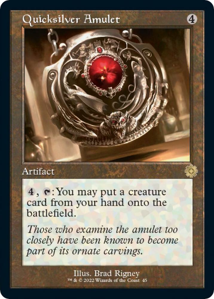 Quicksilver Amulet 45/63 (The Brothers' War: Retro Frame Artifacts)  | Good Games Morley