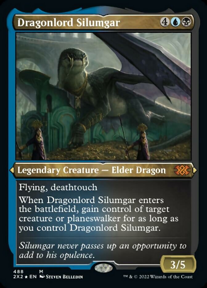 Dragonlord Silumgar (Foil Etched) [Double Masters 2022] | Good Games Morley