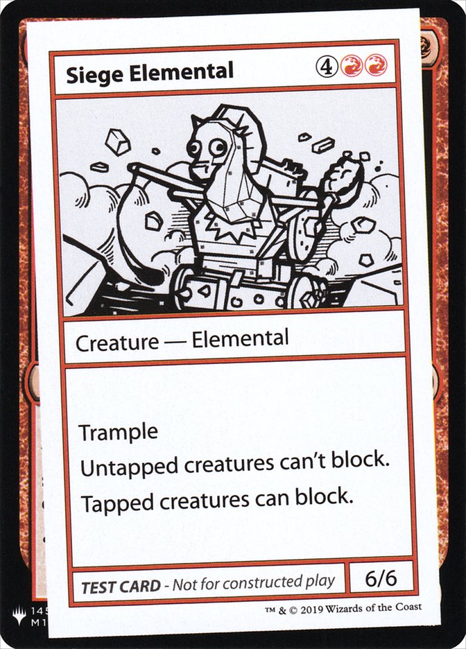 Siege Elemental [Mystery Booster Playtest Cards] | Good Games Morley