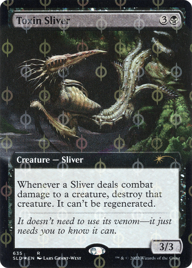Toxin Sliver (Extended Art) (Step-and-Compleat Foil) [Secret Lair Drop Promos] | Good Games Morley