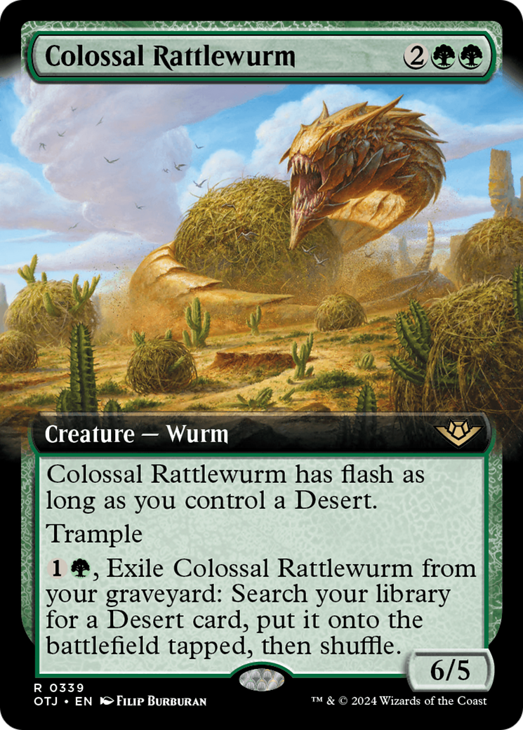 Colossal Rattlewurm (Extended Art) [Outlaws of Thunder Junction] | Good Games Morley