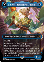 Tamiyo, Inquisitive Student // Tamiyo, Seasoned Scholar (Borderless) (Textured Foil) [Modern Horizons 3] | Good Games Morley