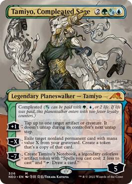 Tamiyo, Compleated Sage 306/302 (Kamigawa: Neon Dynasty)  - Borderless Foil | Good Games Morley