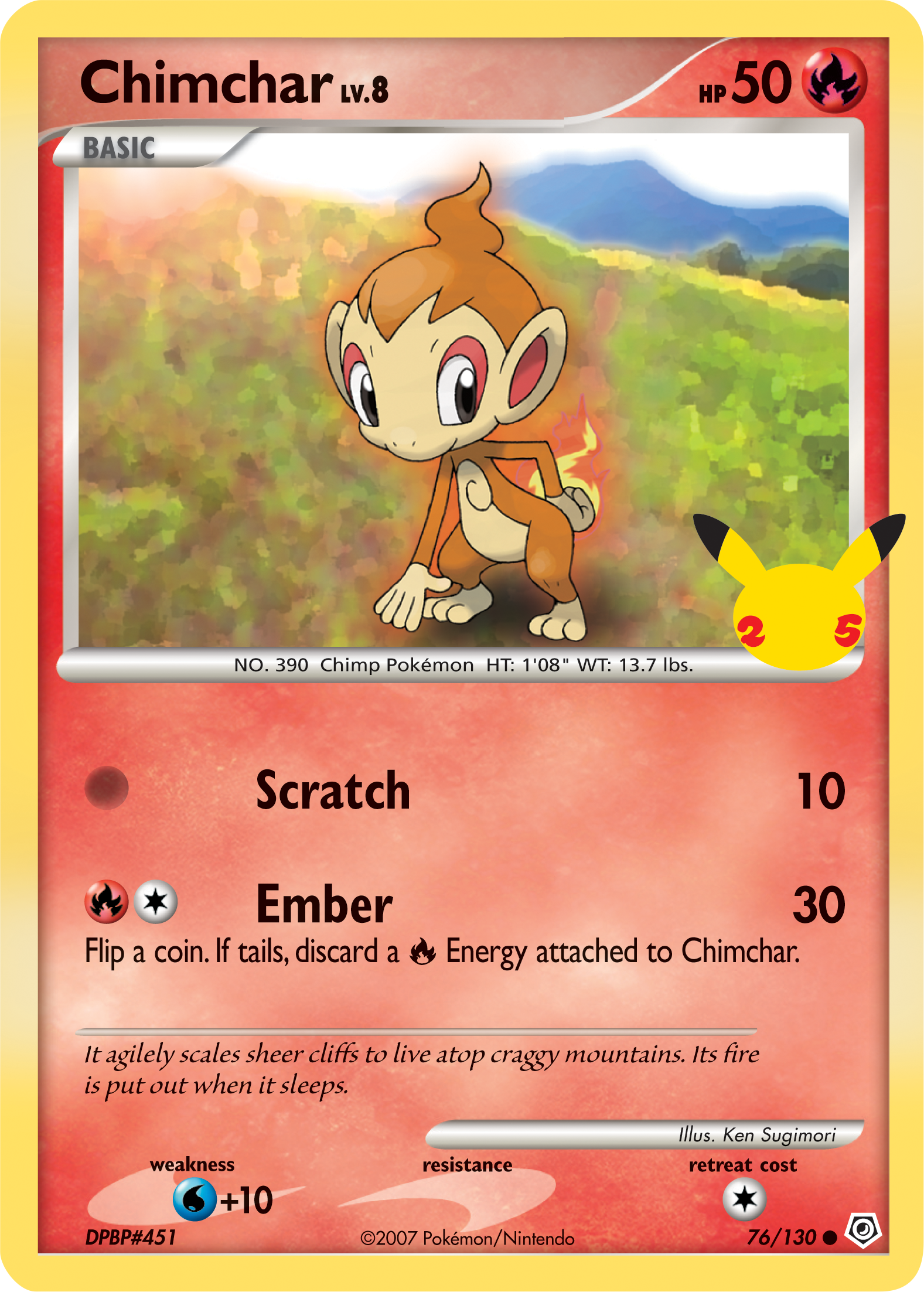 Chimchar (76/130) (Jumbo Card) [First Partner Pack] | Good Games Morley