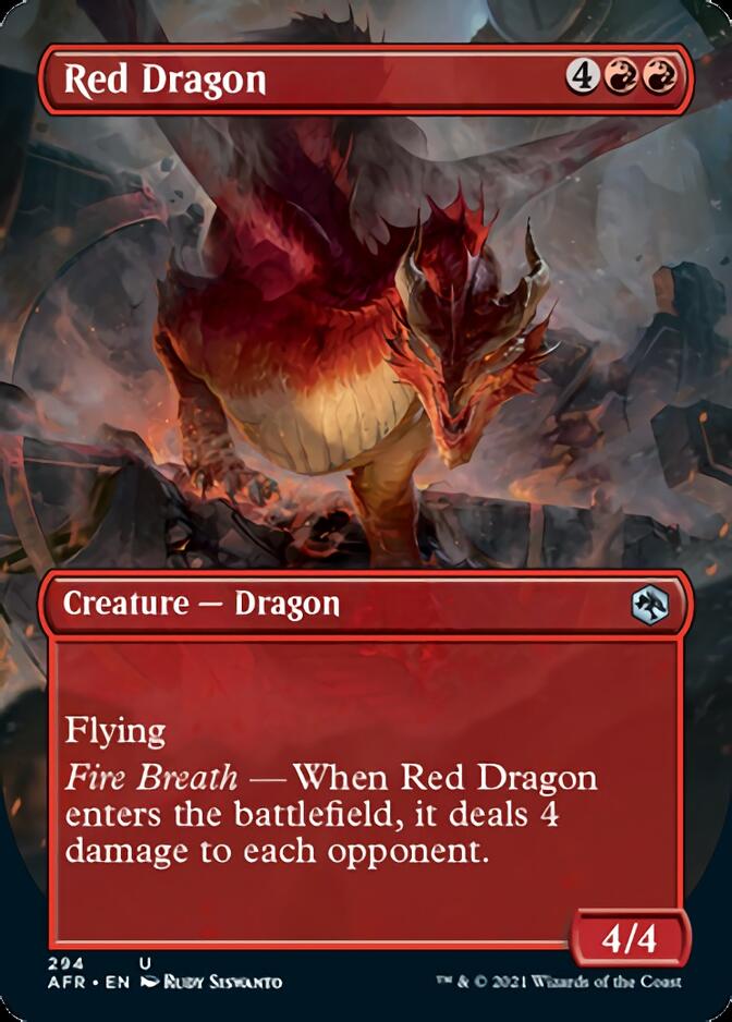 Red Dragon (Borderless Alternate Art) [Dungeons & Dragons: Adventures in the Forgotten Realms] | Good Games Morley