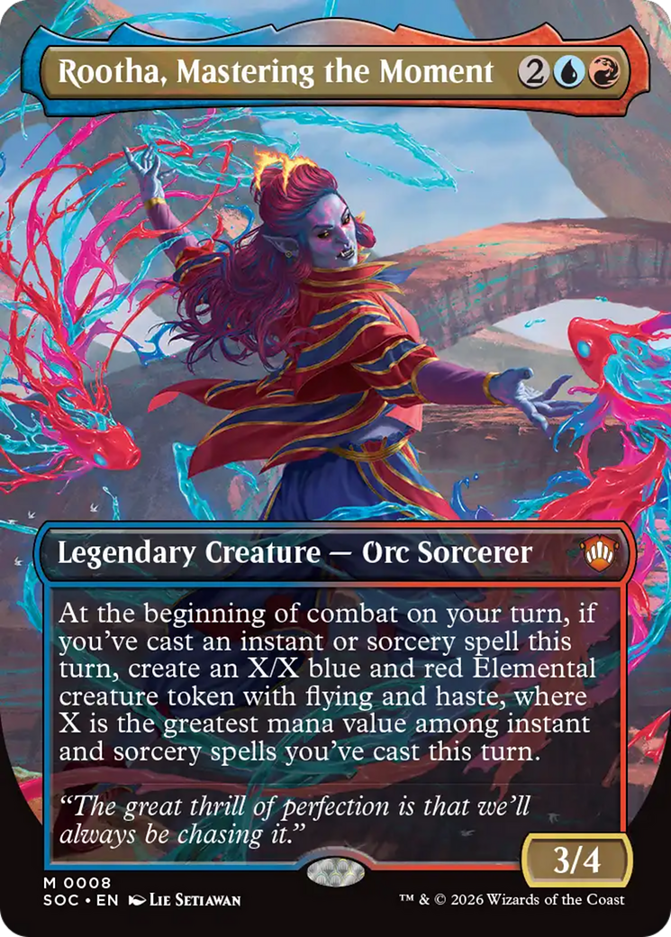 Rootha, Mastering the Moment (Borderless) [Secrets of Strixhaven Commander] | Good Games Morley