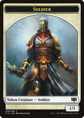 Soldier // Spirit Double-Sided Token [Commander 2014 Tokens] | Good Games Morley
