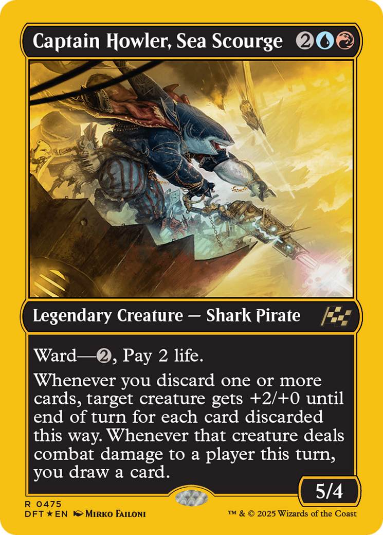 Captain Howler, Sea Scourge (First-Place Foil) [Aetherdrift] | Good Games Morley