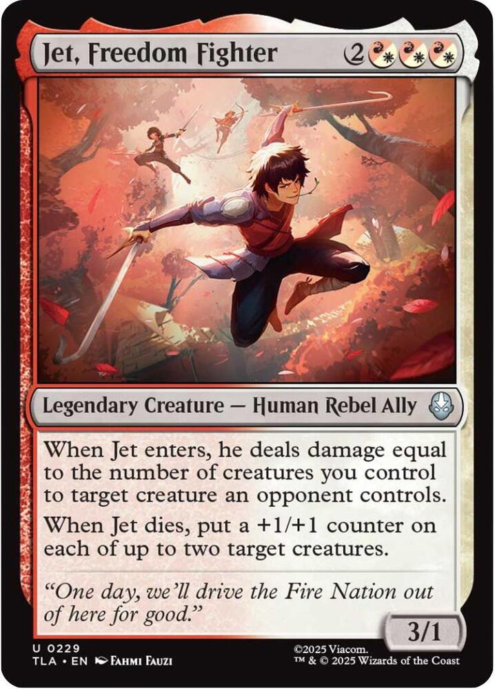 Jet, Freedom Fighter 229 (Avatar: The Last Airbender)  - Foil | Good Games Morley