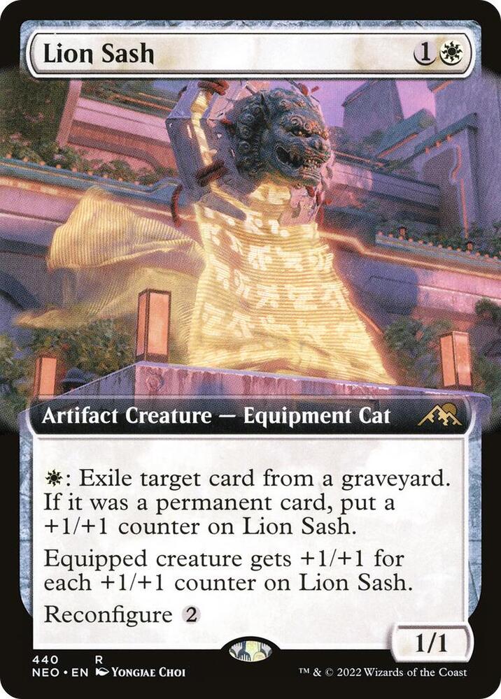 Lion Sash 440/302 (Kamigawa: Neon Dynasty)  - Extended Art | Good Games Morley