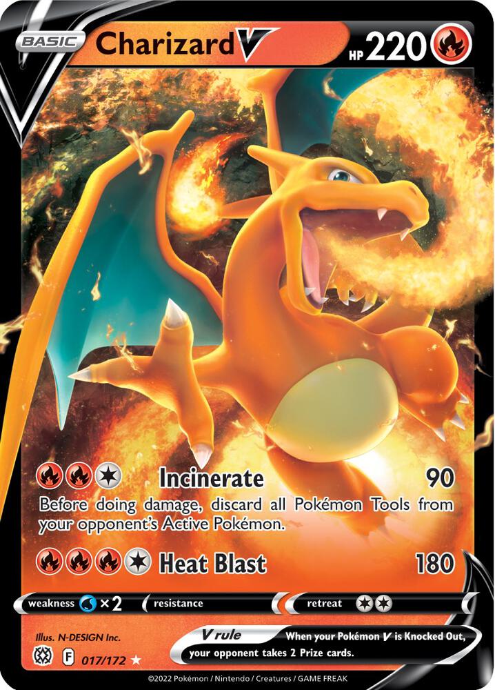 Charizard V 017/172 (SWSH09: Brilliant Stars)  - Holofoil | Good Games Morley