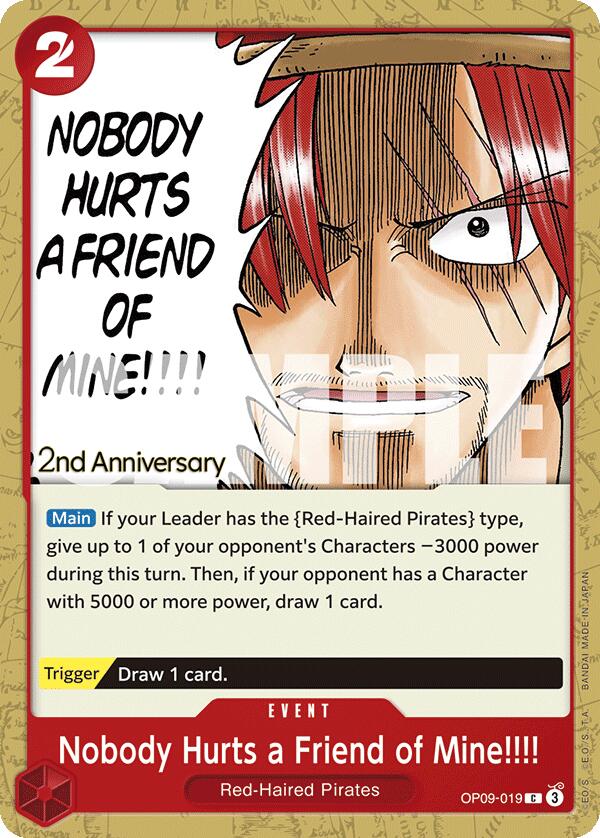 Nobody Hurts a Friend of Mine!!!! [Emperors in the New World: 2nd Anniversary Tournament Cards] | Good Games Morley