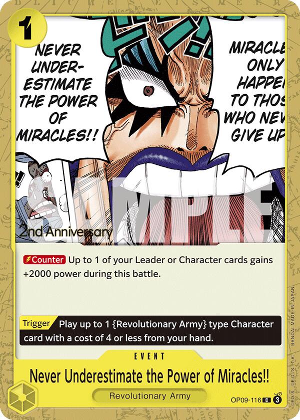Never Underestimate the Power of Miracles!! [Emperors in the New World: 2nd Anniversary Tournament Cards] | Good Games Morley