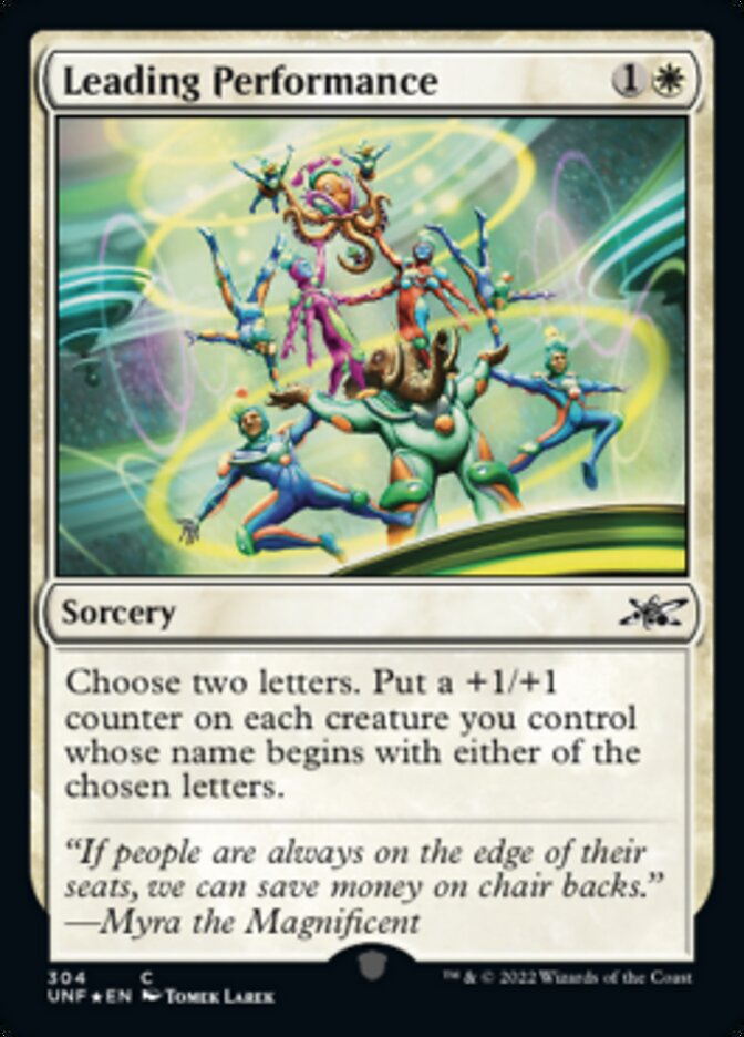 Leading Performance (Galaxy Foil) [Unfinity] | Good Games Morley