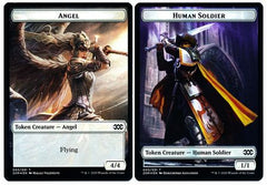 Angel // Human Soldier Double-Sided Token [Double Masters Tokens] | Good Games Morley