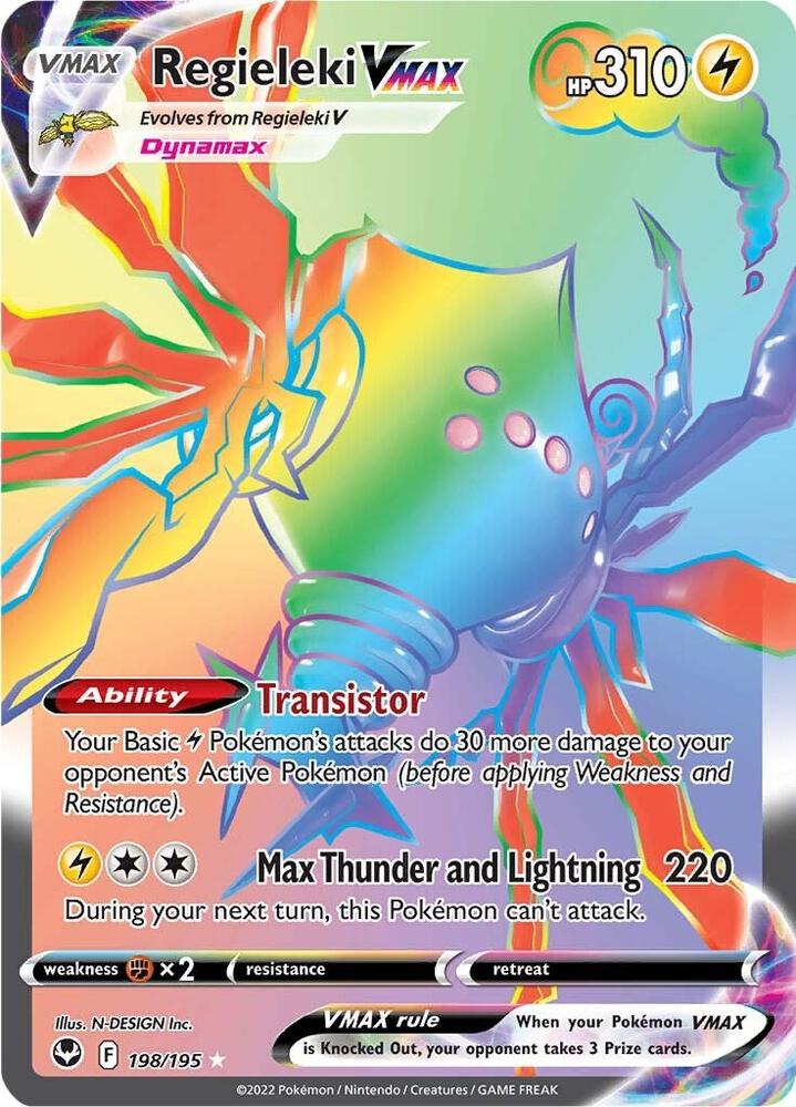 Regieleki VMAX Secret 198/195 (SWSH12: Silver Tempest)  - Holofoil | Good Games Morley