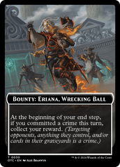 Bounty: Eriana, Wrecking Ball // Bounty Rules Double-Sided Token [Outlaws of Thunder Junction Commander Tokens] | Good Games Morley
