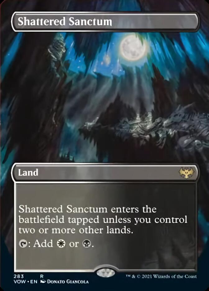 Shattered Sanctum (Borderless Alternate Art) [Innistrad: Crimson Vow] | Good Games Morley