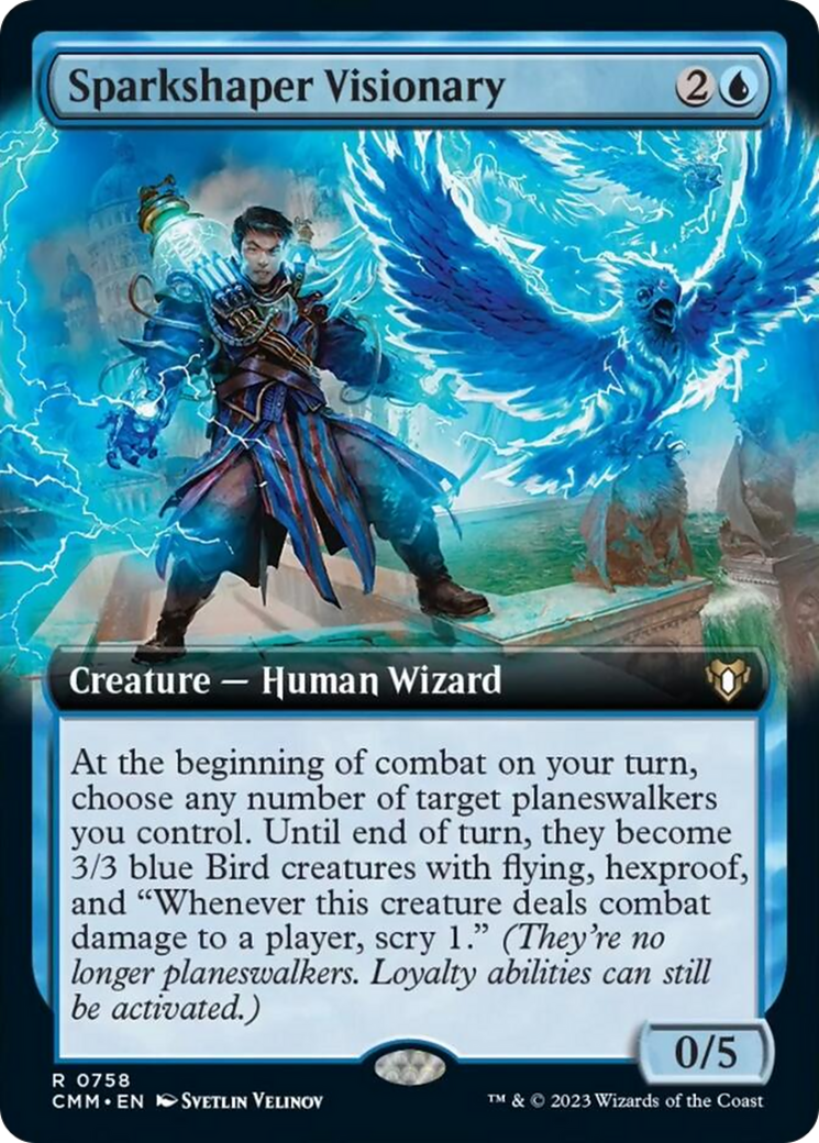 Sparkshaper Visionary (Extended Art) [Commander Masters] | Good Games Morley