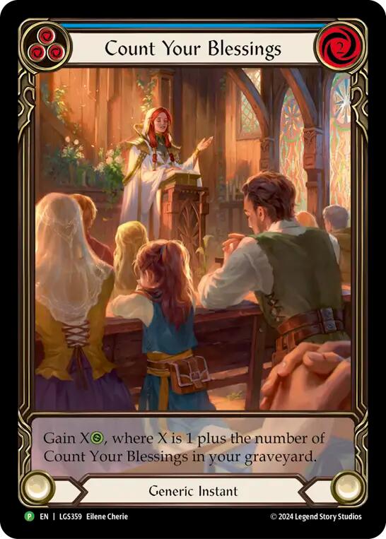 Count Your Blessings (Blue) (Rainbow Foil) [LGS359] (Promo)  Rainbow Foil | Good Games Morley
