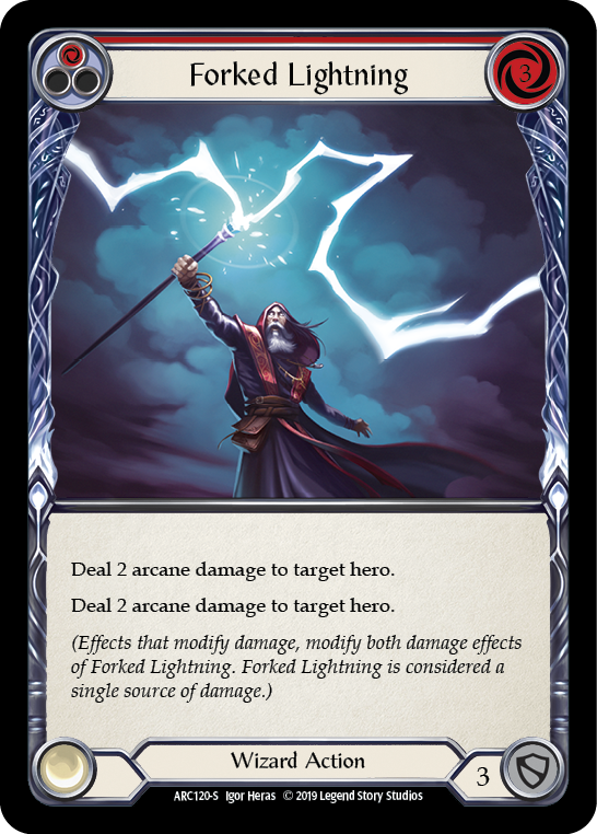 Forked Lightning [ARC120-S] (Arcane Rising)  1st Edition Normal | Good Games Morley