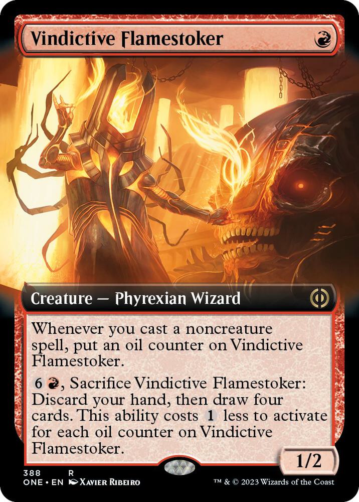 Vindictive Flamestoker 388/271 (Phyrexia: All Will Be One)  - Extended Art Foil | Good Games Morley