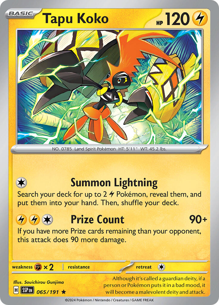 Tapu Koko (065/191) (Theme Deck Exclusive) [Scarlet & Violet: Surging Sparks] | Good Games Morley