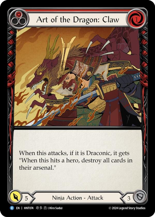 Art of the Dragon: Claw [HNT074] (The Hunted)  Rainbow Foil | Good Games Morley