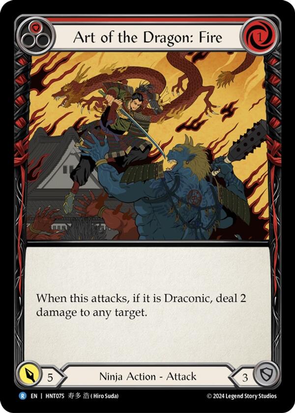 Art of the Dragon: Fire [HNT075] (The Hunted)  Rainbow Foil | Good Games Morley