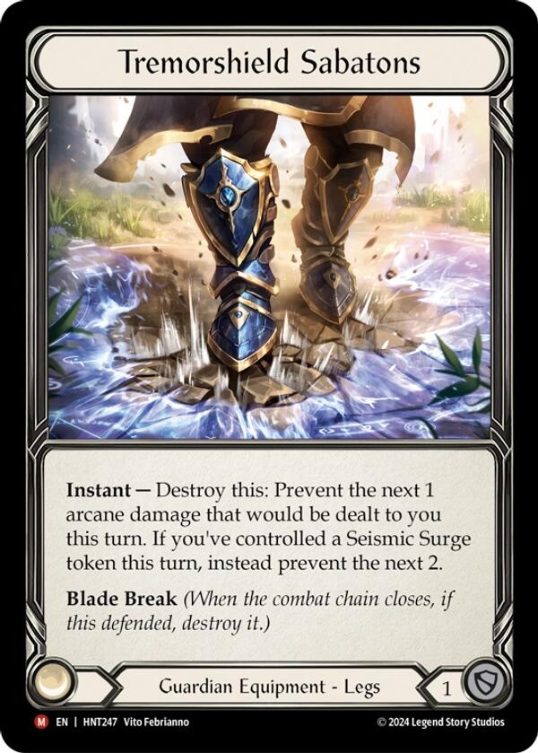 Tremorshield Sabatons [HNT247] (The Hunted)  Cold Foil | Good Games Morley