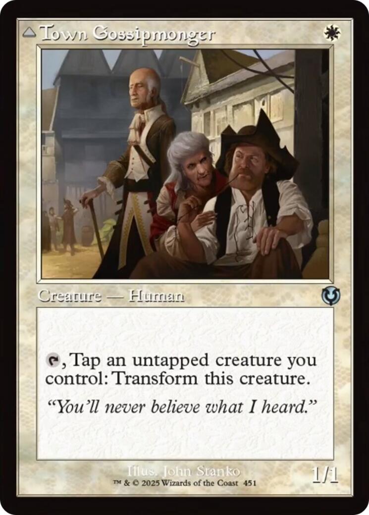 Town Gossipmonger // Incited Rabble (Retro Frame) [Innistrad Remastered] | Good Games Morley