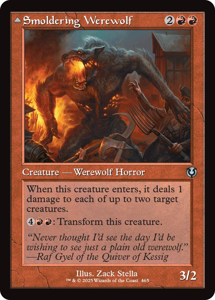 Smoldering Werewolf // Erupting Dreadwolf (Retro Frame) [Innistrad Remastered] | Good Games Morley