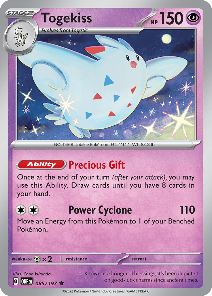 Togekiss (085/197) [Scarlet & Violet: Obsidian Flames] | Good Games Morley