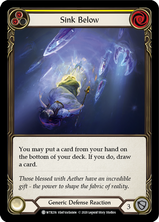 Sink Below (Yellow) [U-WTR216] (Welcome to Rathe Unlimited)  Unlimited Rainbow Foil | Good Games Morley