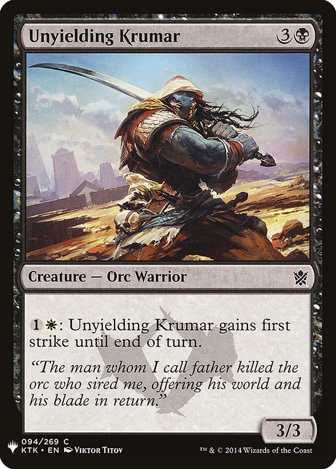 Unyielding Krumar [Mystery Booster] | Good Games Morley