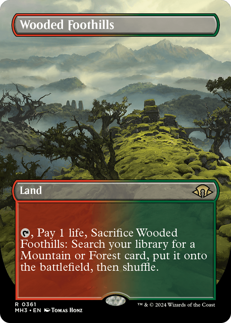 Wooded Foothills (Borderless) [Modern Horizons 3] | Good Games Morley