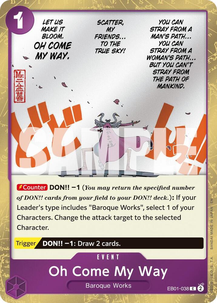 Oh Come My Way EB01-038 (Premium Booster -The Best- Vol. 2)  - Pirate Foil | Good Games Morley