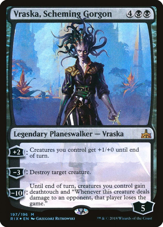 Vraska, Scheming Gorgon 197/196 (Rivals of Ixalan)  - Foil | Good Games Morley