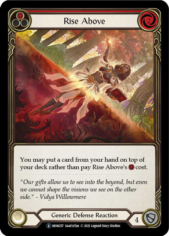 Rise Above (Red) [U-MON257] (Monarch Unlimited)  Unlimited Normal | Good Games Morley