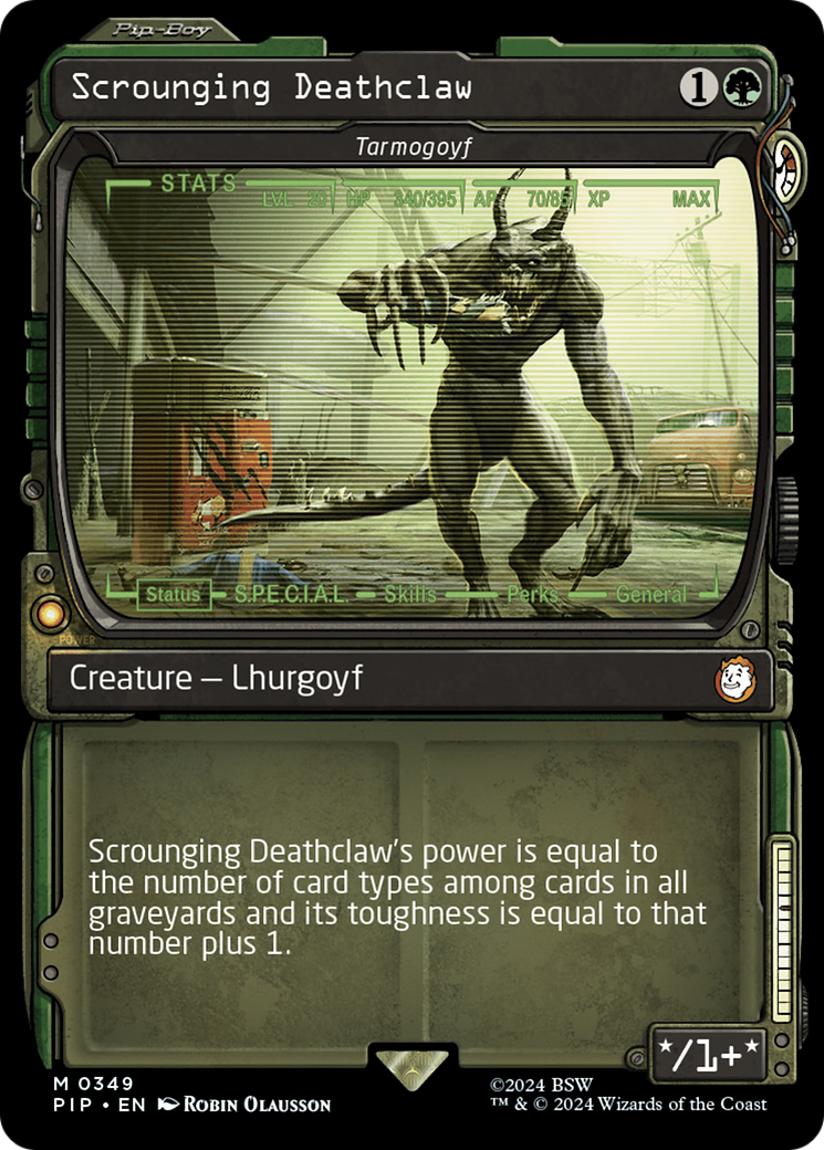 Scrounging Deathclaw - Tarmogoyf (Showcase) [Fallout] | Good Games Morley