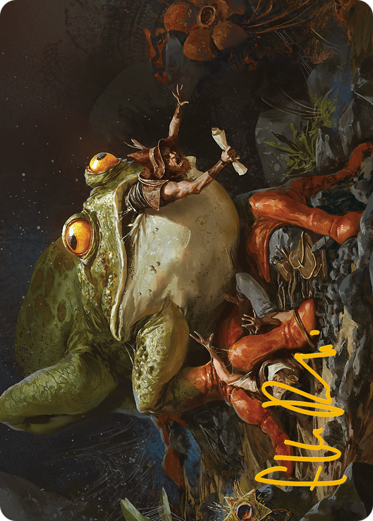 Rampant Frogantua Art Card (Gold-Stamped Signature) [Modern Horizons 3 Art Series] | Good Games Morley