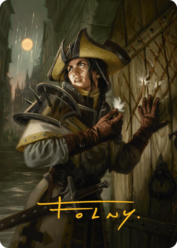 Thraben Inspector Art Card (Gold-Stamped Signature) [Innistrad Remastered Art Series] | Good Games Morley