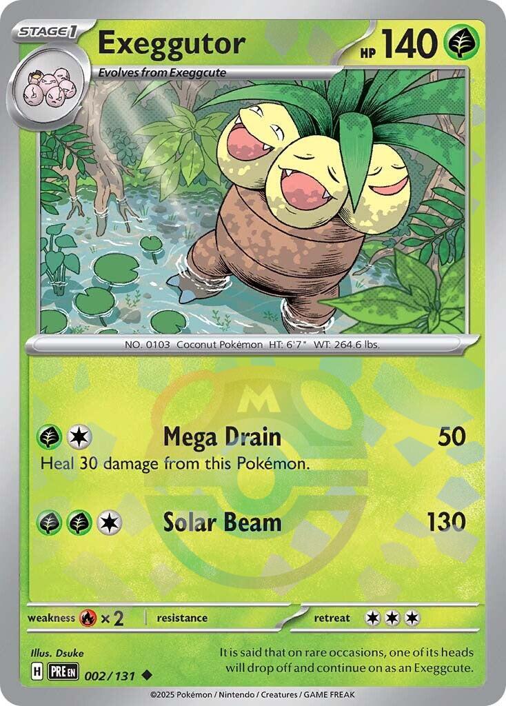 Exeggutor (002/131) (Master Ball Pattern) [Scarlet & Violet: Prismatic Evolutions] | Good Games Morley