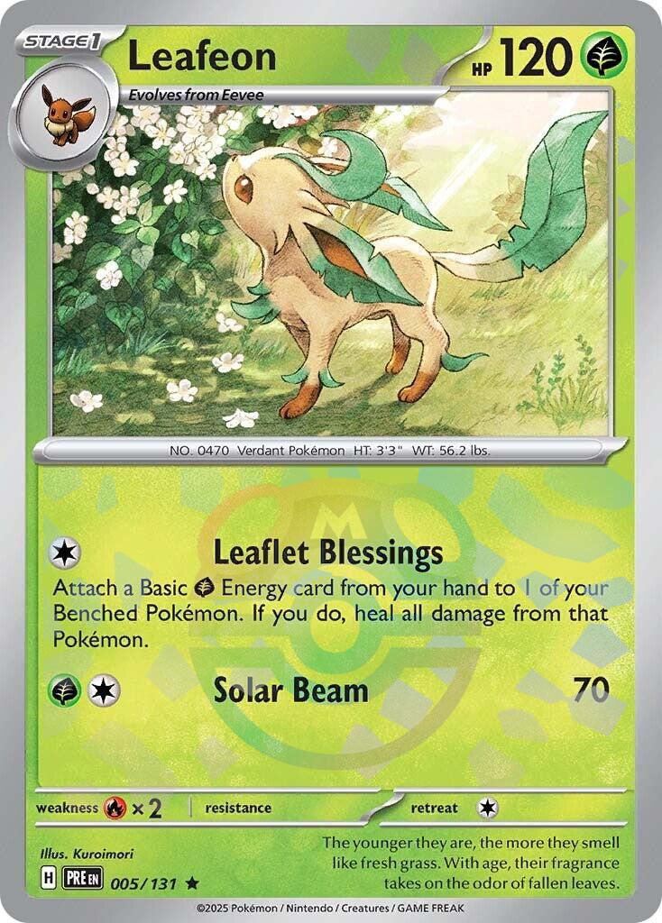 Leafeon (005/131) (Master Ball Pattern) [Scarlet & Violet: Prismatic Evolutions] | Good Games Morley