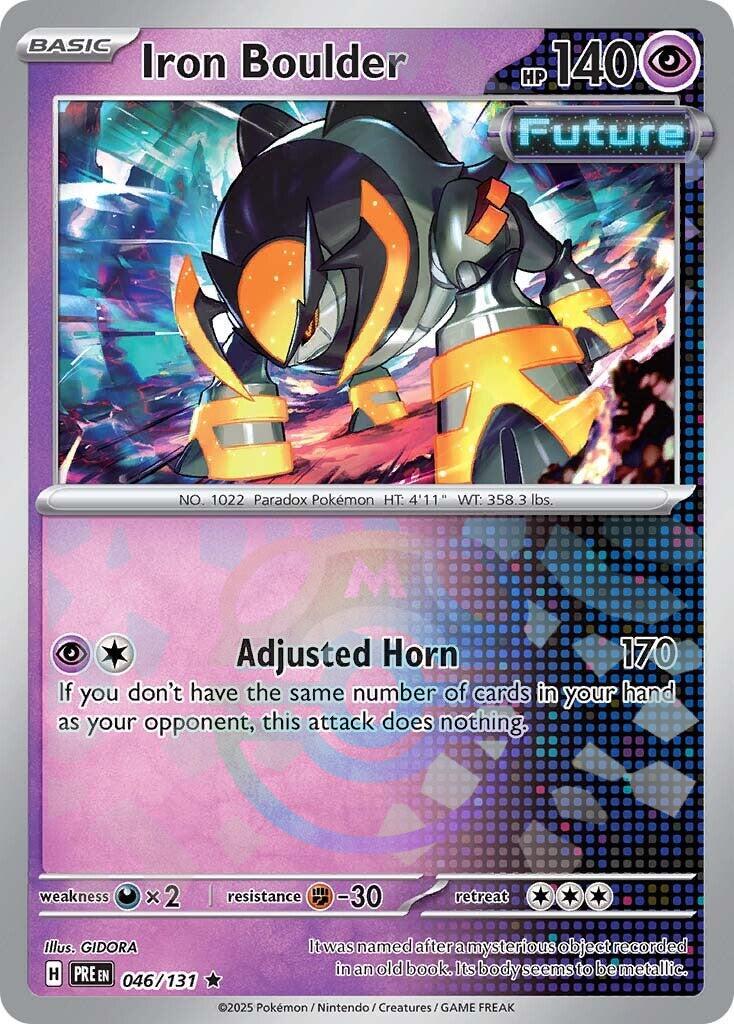 Iron Boulder (046/131) (Master Ball Pattern) [Scarlet & Violet: Prismatic Evolutions] | Good Games Morley